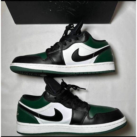 Size 8 - Nike Air Jordan 1 Low Green Toe Men's Shoes - Picture 3 of 11